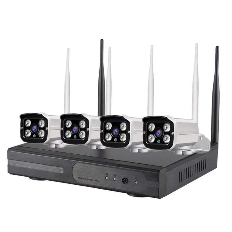 4CH HD 720P 1.0 Mega Pixel 2.4GHz WiFi IP Bullet Camera + NVR Kit, 4CH HD 720P 4CH HD 720P 1.0 Mega Pixel 2.4GHz WiFi IP Bullet Camera + NVR Kit, 4CH HD 720P